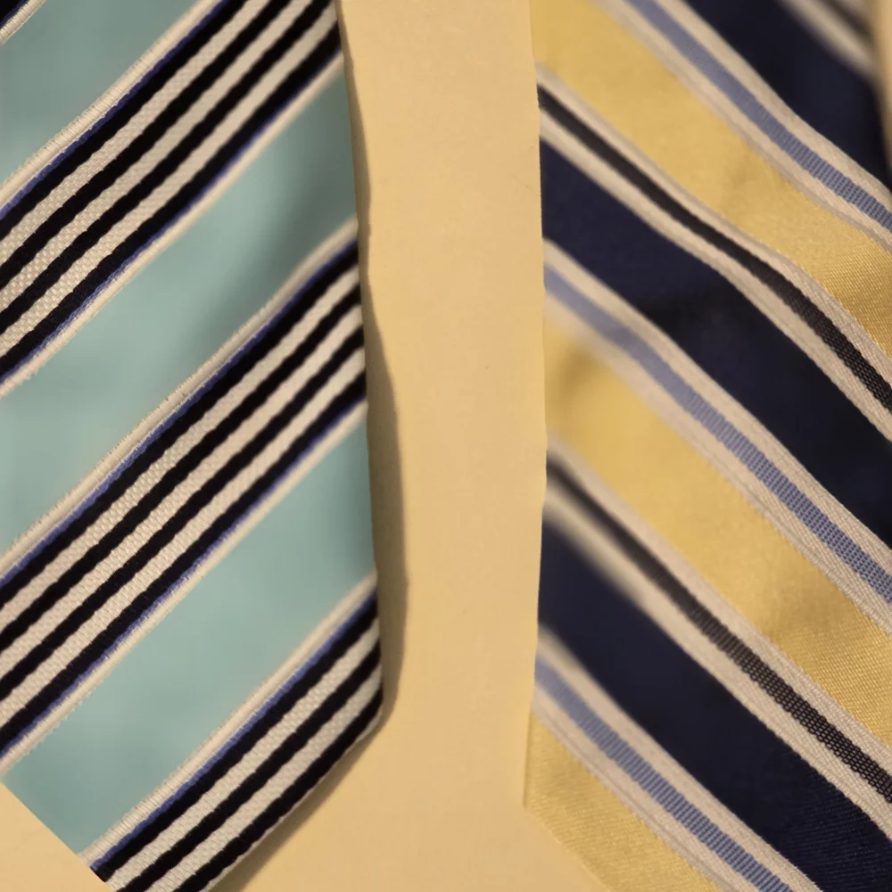 Kids Striped Blue and Yellow Ties Set